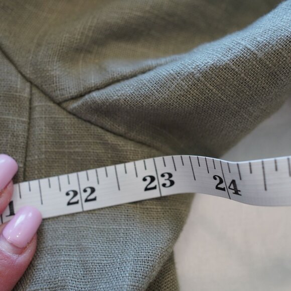 Dolan Slouchy Textured‎ Olive Green Linen Blazer Size XL - Picture 13 of 16